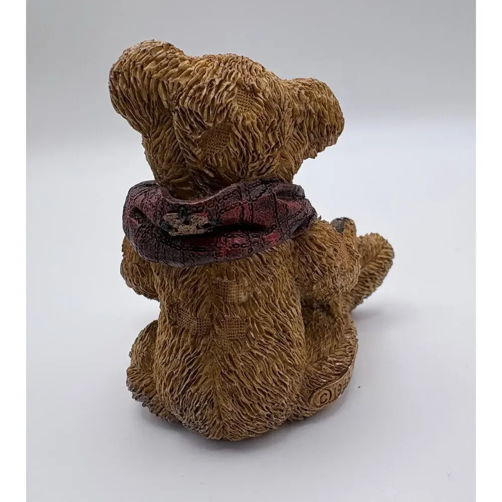 Vintage 1993 Brown Teddy Bear with Red Scarf Boyds Bears & Friends Figurine